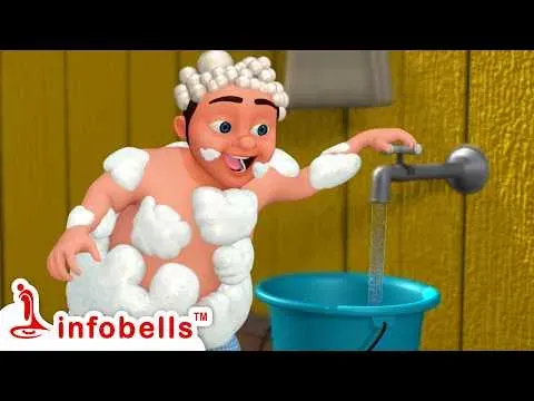 Lalaji Goes to Bath A Fun Telugu Rhyme for Kids