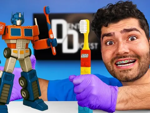 Lego Toothbrush Challenge Tests Cavity Fighting and Candy Making