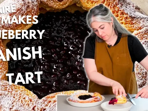 How to Make a Stunning Blueberry Danish Tart with Laminated Dough