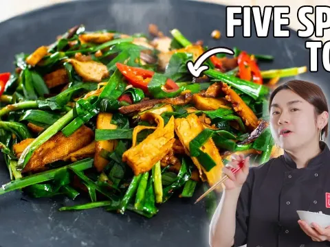 Smoky Five-Spice Tofu Stir-Fry with Garlic Chives Recipe