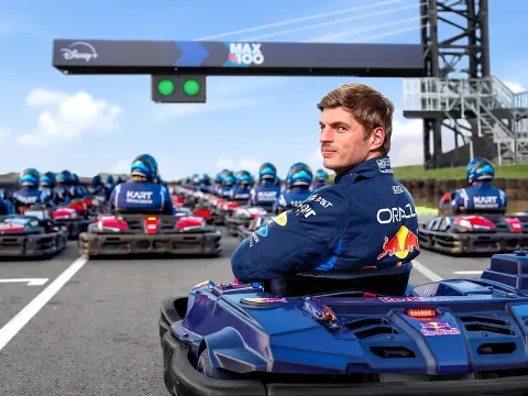 Max Verstappen Takes On 100 Amateur Racers in Epic Karting Challenge