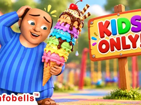 Lalaji Mama's Giant Ice Cream Adventure in a Fun Telugu Rhyme for Kids