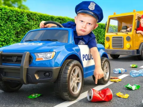 Sidewalk Police Chase a Boy for Littering