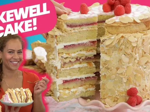 How to Make a Classic Bakewell Tart with Blueberry and Raspberry Layers
