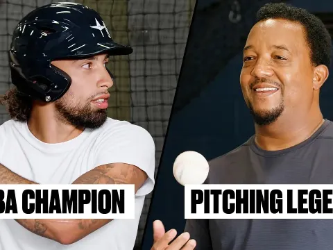 Jose Alvarado Faces Baseball Legend Pedro Martinez in a Hitting Challenge