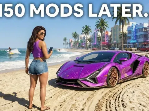Transforming GTA 5 Into GTA 6 With Graphics Mods and Vice City Map