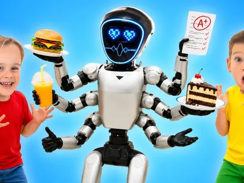 Chris and Mike Build a Robot Friend and Go on Adventures