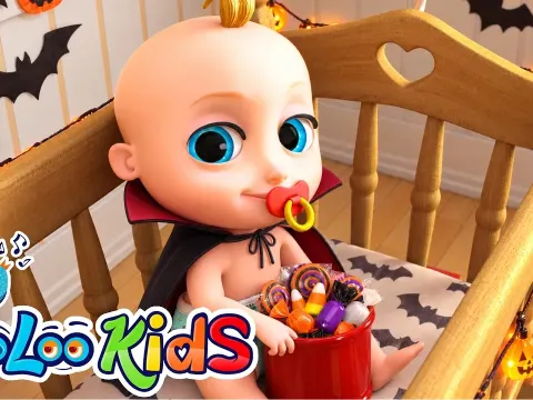 Johny Johny Yes Papa and Wheels on the Bus Nursery Rhymes With Halloween Colors Marble Run and B