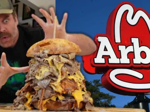 Building a Massive 10-Pound Arby's Beef 'N Cheddar Sandwich