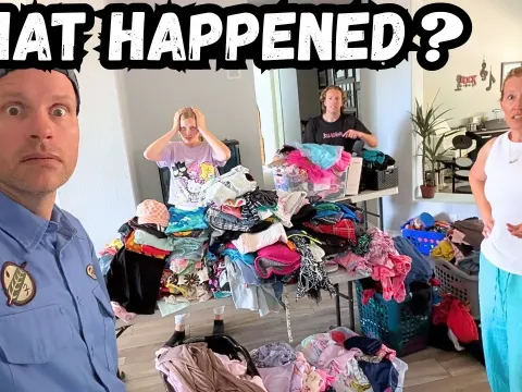 Family Returns to California After Hawaii Move: Sorting Through a Mountain of Clothes