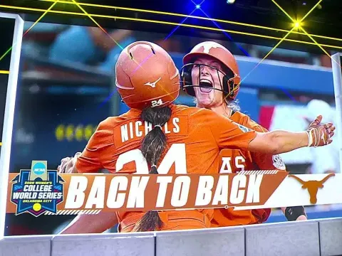 Texas Softball Wins Back-to-Back WCWS Titles After Sweeping Texas Tech