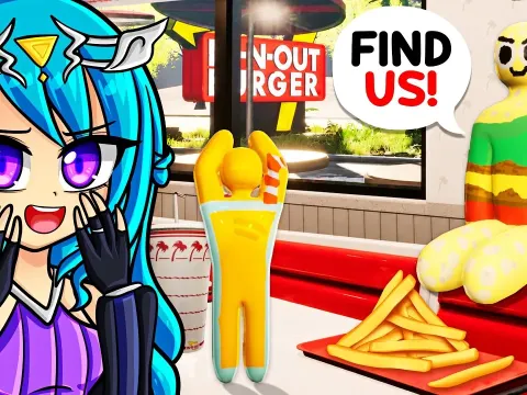 Players Disguise as Fast Food Items in a Chaotic Hide and Seek Game