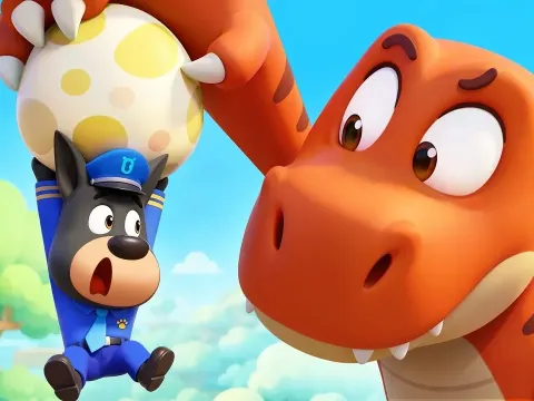 Sheriff Labrador Investigates the Missing Dinosaur Egg in a Thrilling Safety Adventure