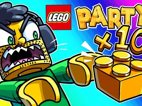 Lego Party Game Chaos Friends Compete for Funniest Moments
