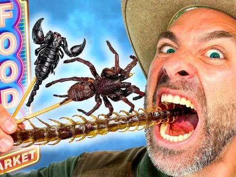 Coyote Peterson Rates Thailand's Bug Buffet from Tasty to Terrible