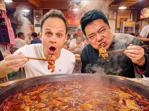 Surviving the World's Spiciest Hotpot in Chongqing with Chinese Trump