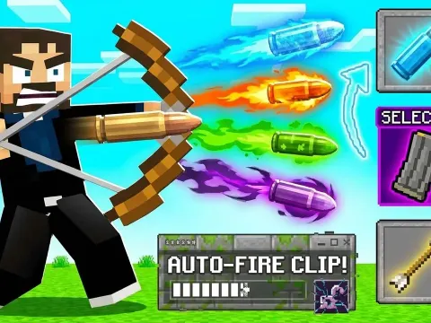 Minecraft Player Adds Custom Arrows with Unique Effects