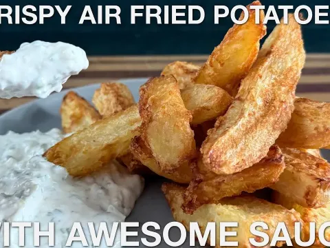 How to Make Crispy Air Fried Potatoes with a Delicious Sauce