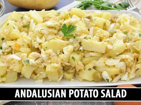 Classic Spanish Potato Salad from Cádiz with Tuna and Egg