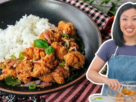 How to Make Thailand Exclusive KFC Rice Bowl with Spicy Larb Chicken at Home