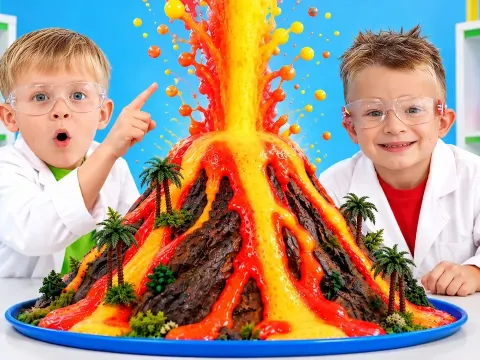 DIY Volcano Eruption and Slime Experiments for Kids to Try at Home
