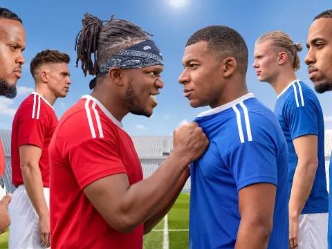 YouTubers Face Football Pros in a High-Stakes Penalty Challenge