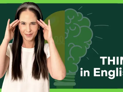 Train Your Brain to Think in English with Visual Flashcards