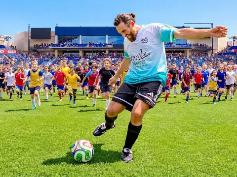 Soccer Challenge Against Kids and Pros for World Cup Tickets