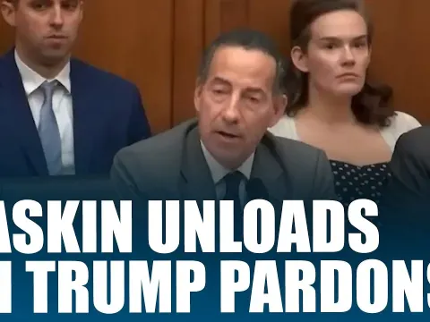 Jamie Raskin Criticizes Trump's Mass Pardons Citing 97 Recipients Who Reoffended