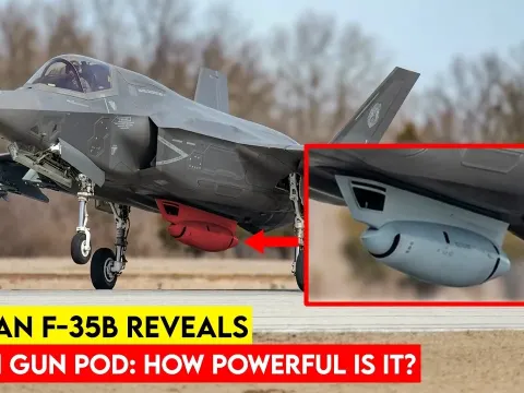 Italian F-35B Spotted With 25mm Gun Pod in First Confirmed Export Use