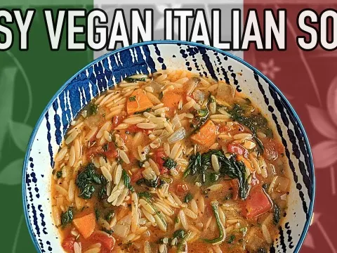 Easy Vegan Italian Orzo Spinach Soup Recipe for a Cozy Meal