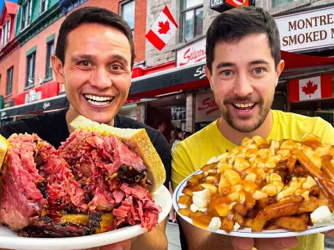 Montreal's Legendary Food Scene Explored Through Smoked Meat Bagels and Poutine