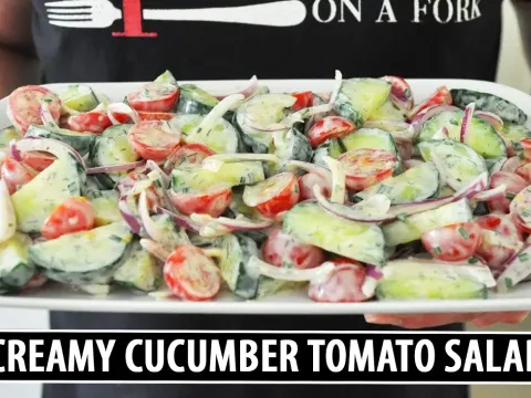 Creamy Cucumber Tomato Salad Ready in 10 Minutes